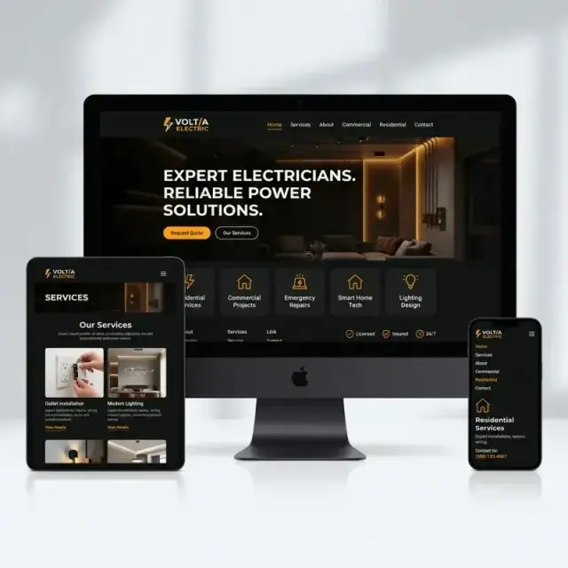 Electrician Website Multi-Device Mockup